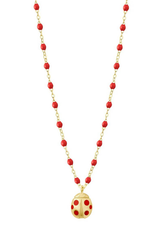 Ladybug Poppy Classic Gigi Poppy Yellow Gold 16.5" Necklace