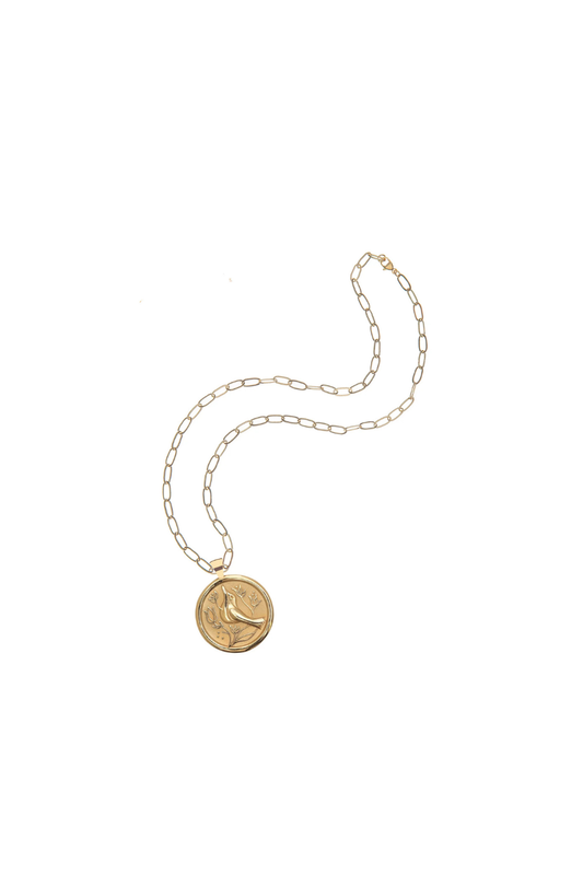 PEACE JW Original Pendant Coin Necklace
