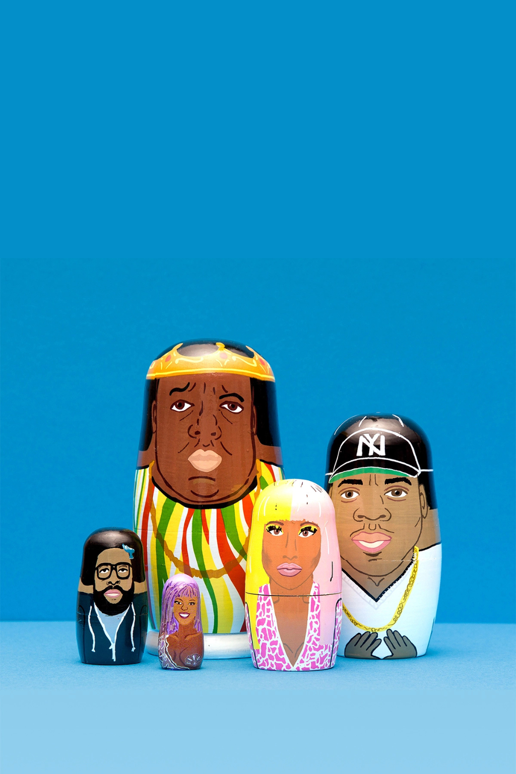 East Coast Rappers Wooden Nesting Doll Set