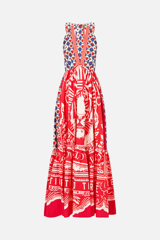 Ruffle Hem Halter Dress