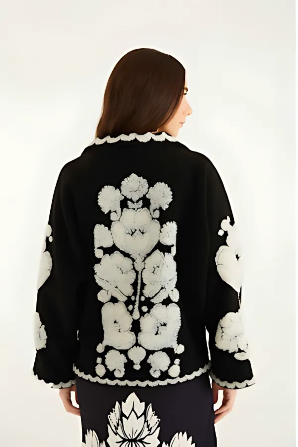 Floral Arabesque Fleece Coat