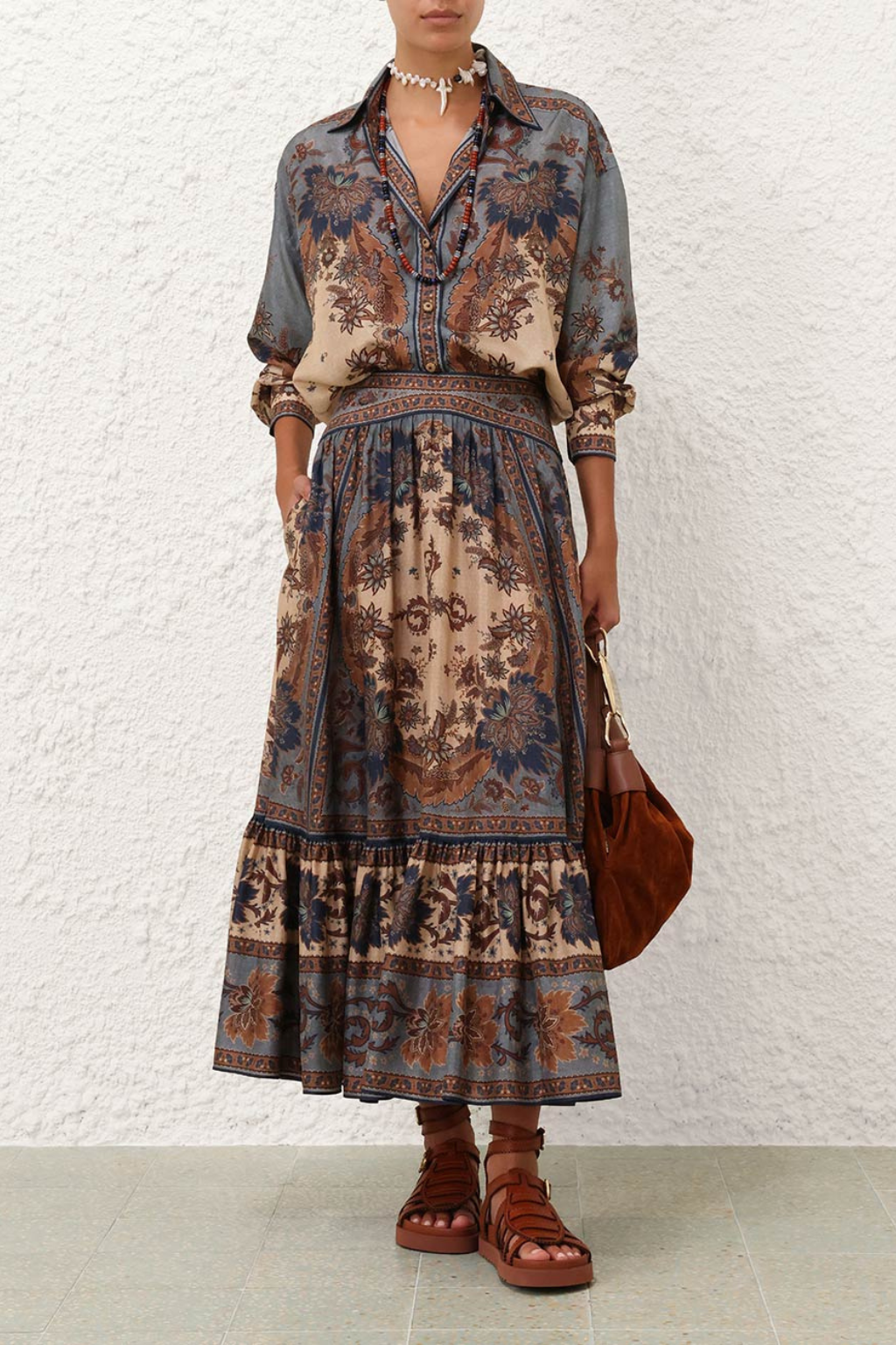 Ascension Tiered Midi Skirt
