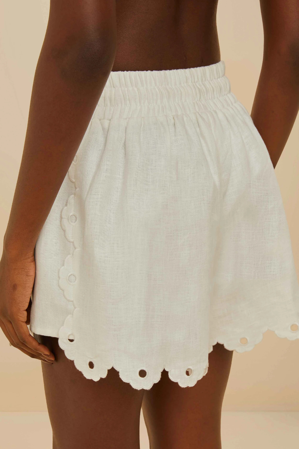 Off White Flowers Richelieu Shorts