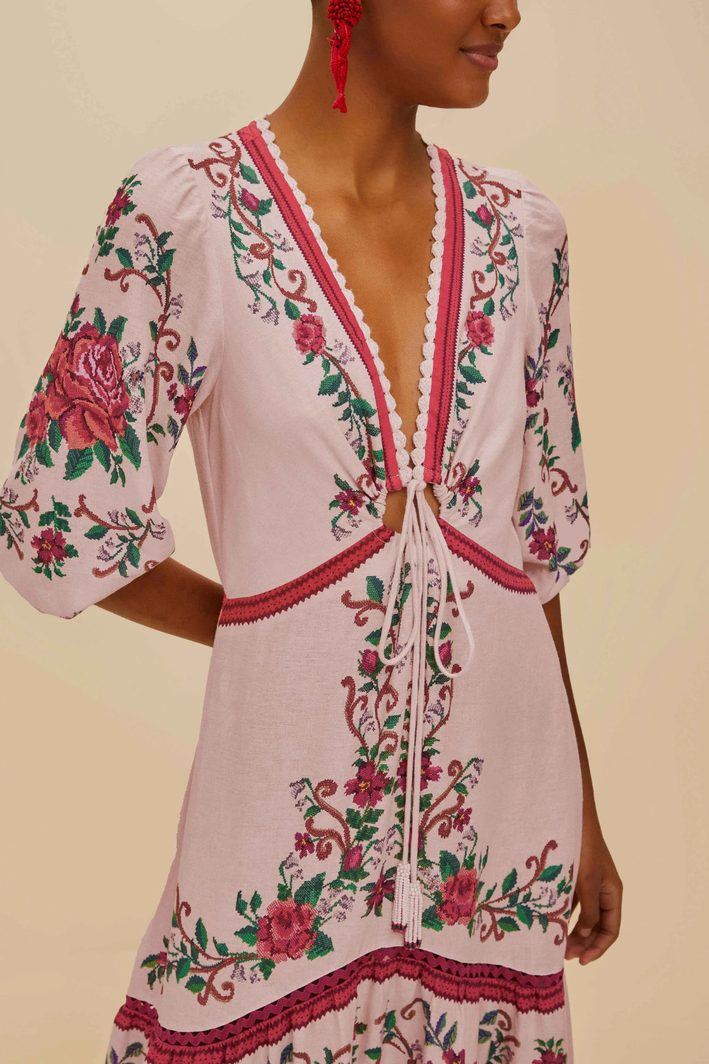 Flower Tapestry Maxi Dress