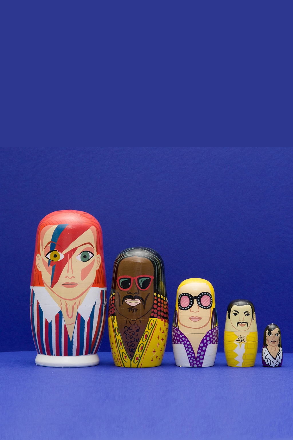 70's Men of Pop Wooden Nesting Doll Set