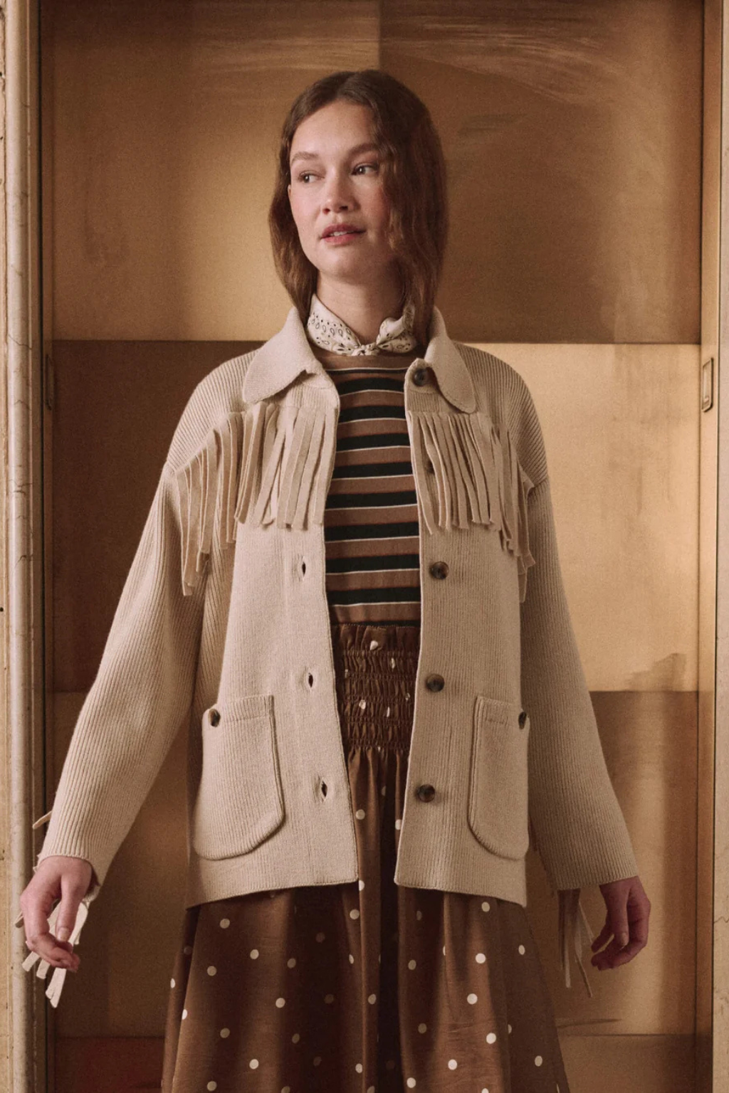 The Western Fringe Sweater Jacket.