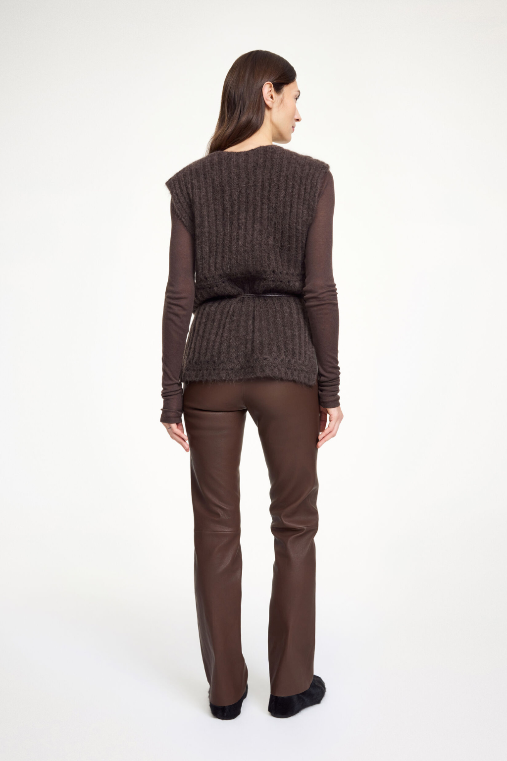 Florentina Long Leather Trousers