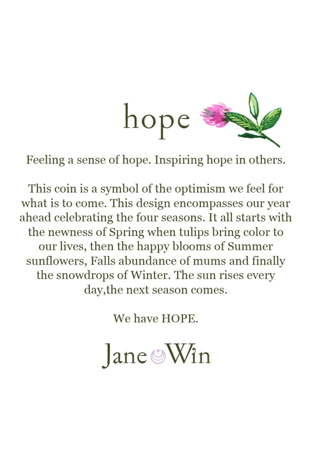 HOPE Petite Embellished Coin Necklace