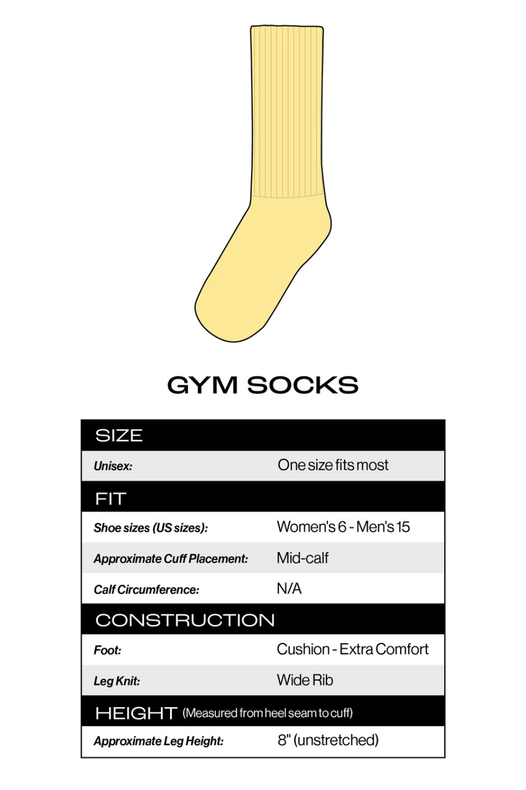 Exhausted American Gym Crew Socks
