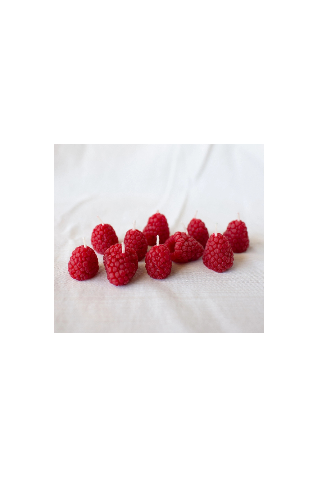 Beeswax Raspberry Birthday Candles: 10