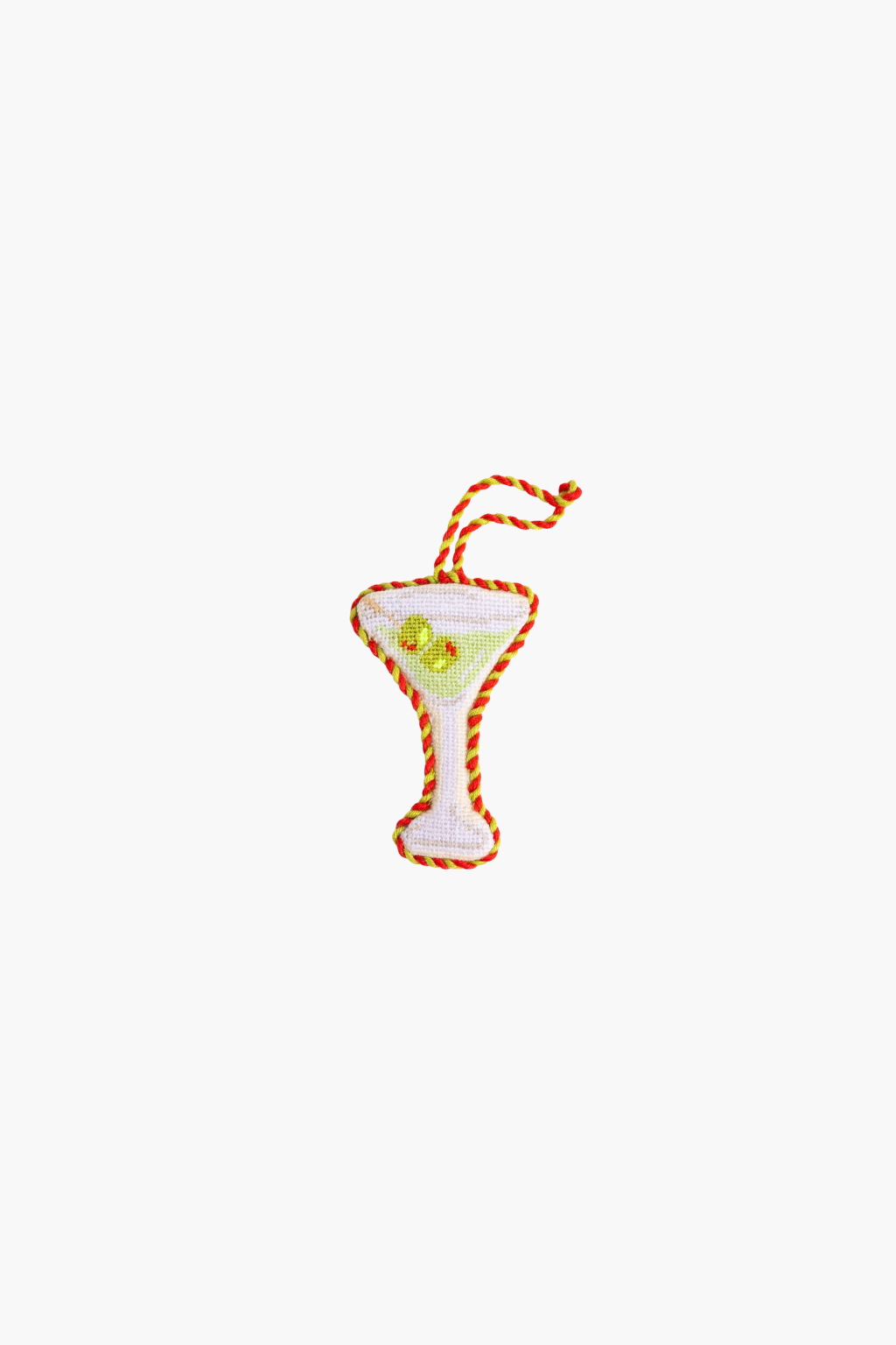 Needlepoint Icon Ornament - Martini