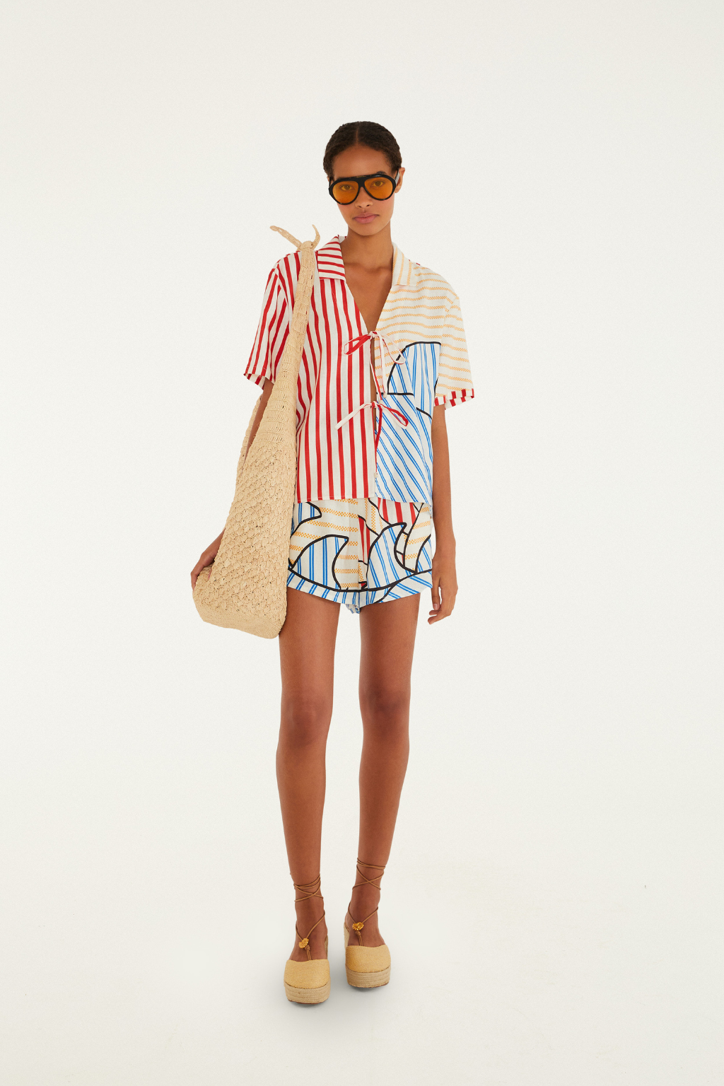 Navy Stripes Shorts