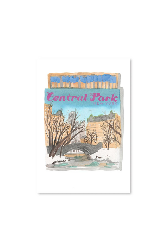 5" X 7" Watercolor Souvenir Matchbook Prints - Central Park