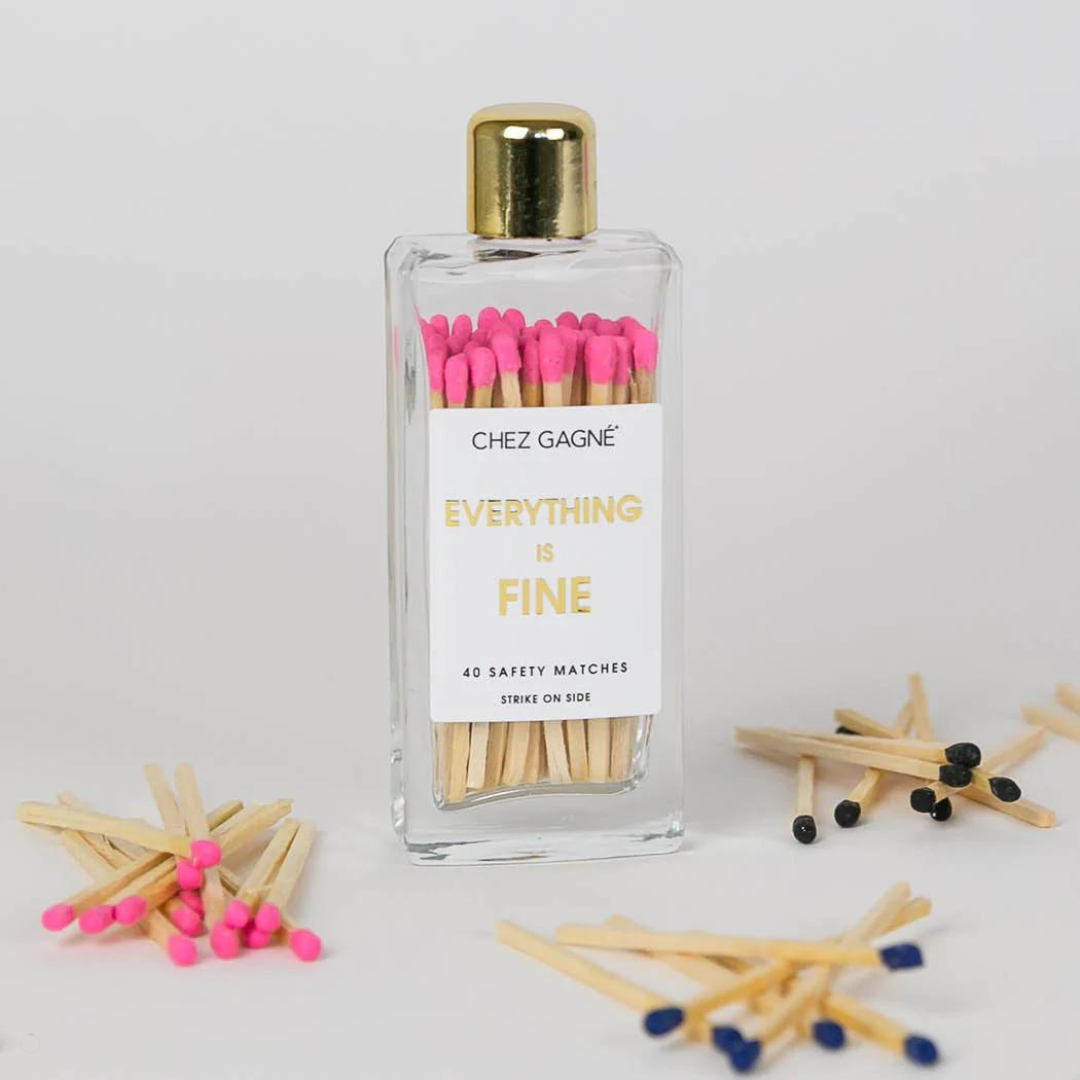 Everything is Fine Glass Bottle Matches