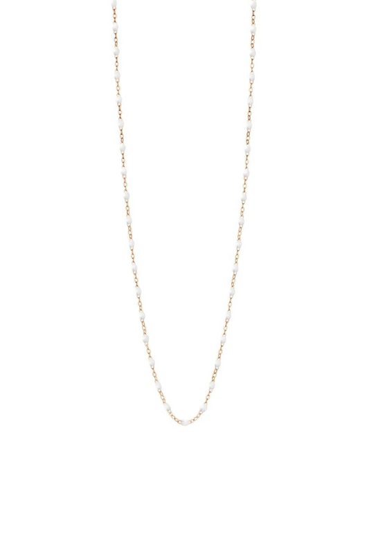Classic Gigi Rose Gold 19.7" Necklace - White