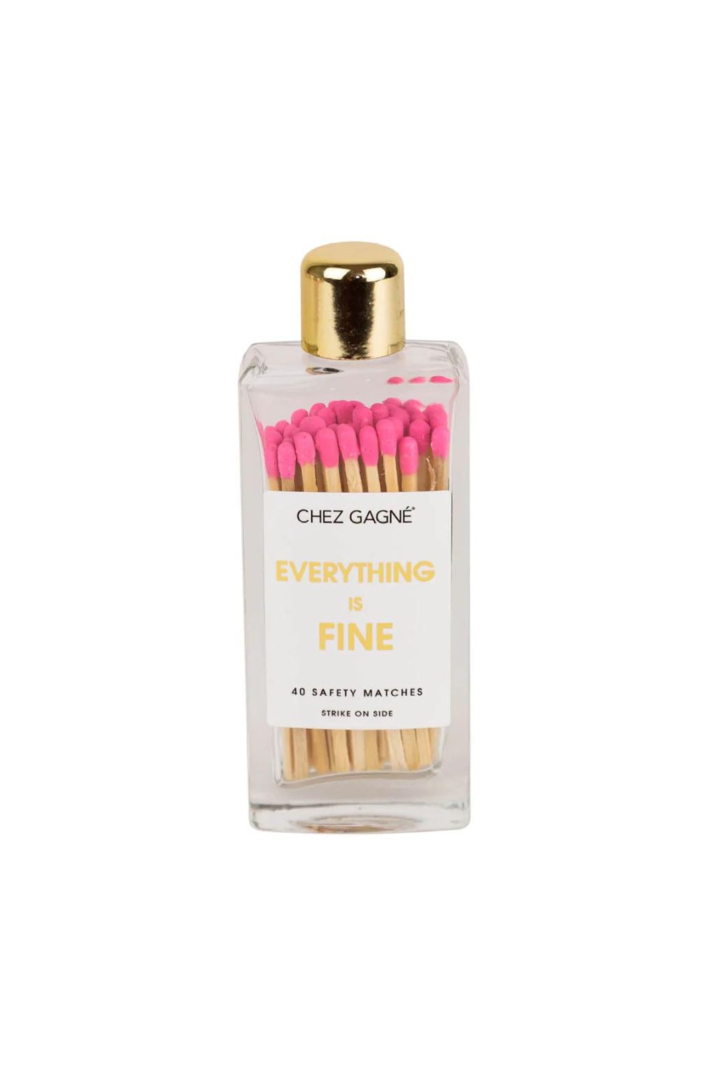 Everything is Fine Glass Bottle Matches