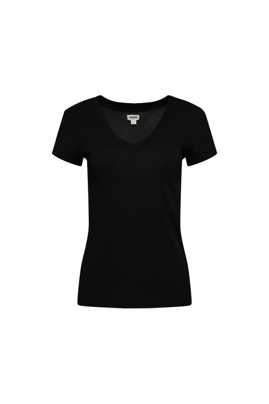 Becca V Neck Tee Black