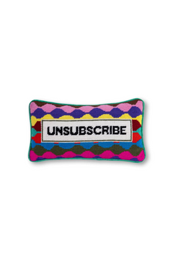 Unsubscribe Needlepoint Pillow