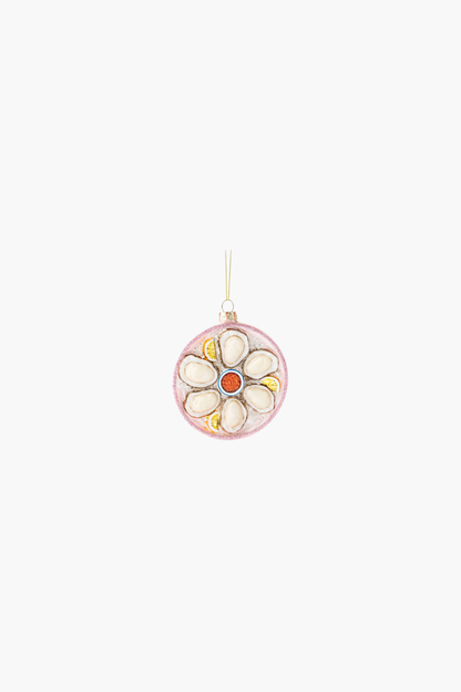Oyster Bowl Glass Christmas Ornament