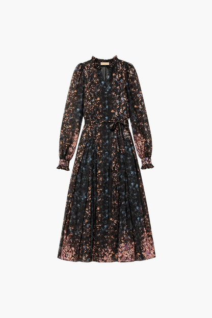 Tessa Long Sleeve Silk Dress