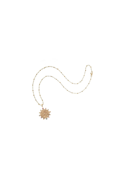 HOPE Petite Embellished Coin Necklace