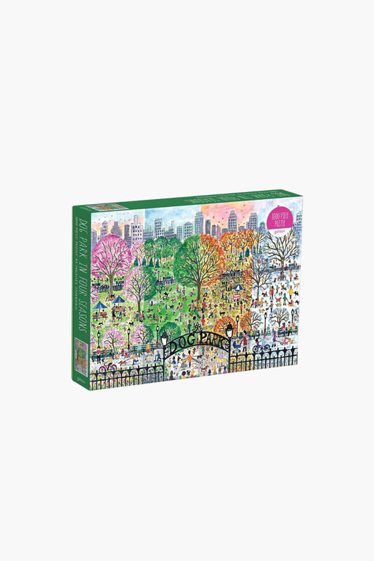 Michael Storrings Dog Park in Four Seasons 1000 Piece Puzzle
