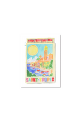 5" X 7" Watercolor Souvenir Matchbook Prints - Saint Tropez