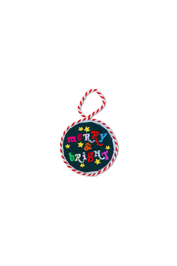 Merry & Bright Needlepoint Ornament