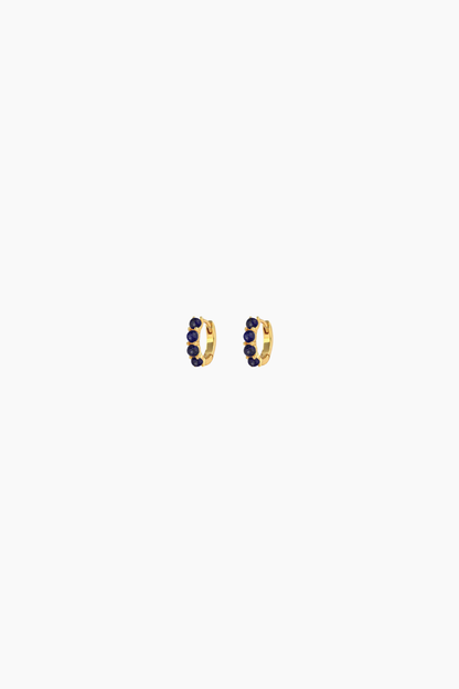 Lapis Huggie Hoop Earrings