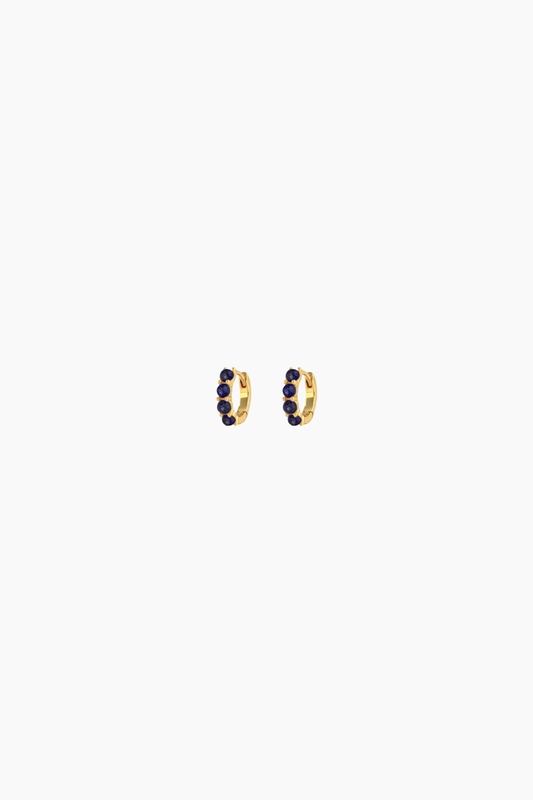 Lapis Huggie Hoop Earrings