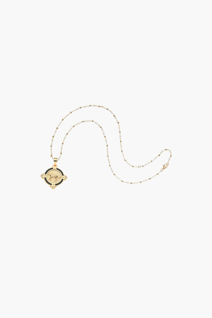 COURAGE Horse Petite Embellished Coin Necklace- TRAY SHOW