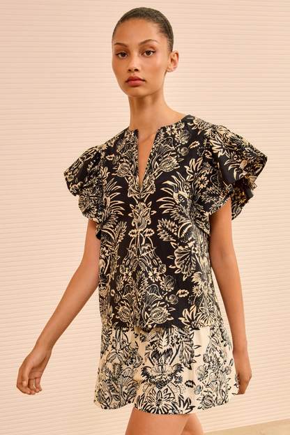 Severine Flutter Sleeve Top