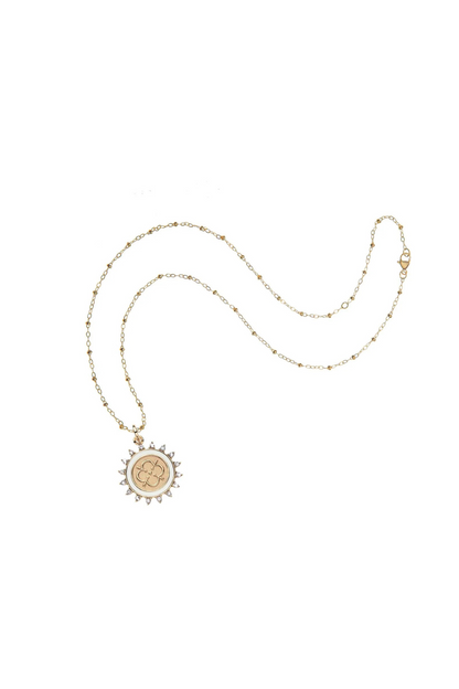 LOVE Petite Embellished Coin Necklace
