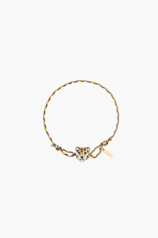 Multicolored Leopard Cord Bracelet