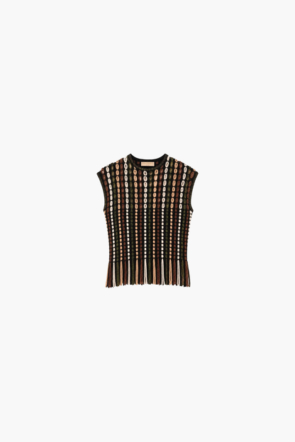 Natia Short Sleeve Knit Top