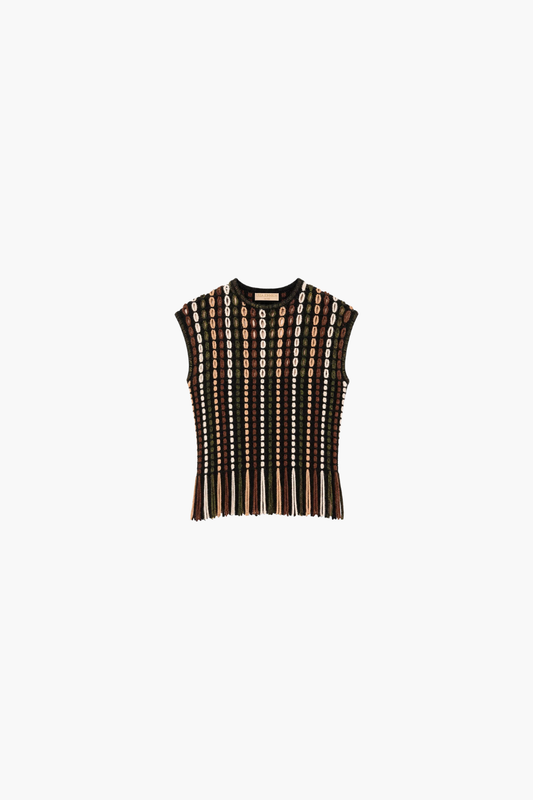 Natia Short Sleeve Knit Top