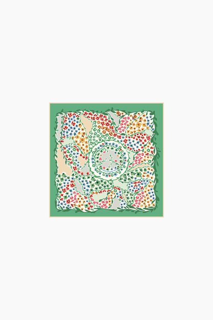 Garden Double Sided Silk Scarf