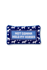 Hold My Horses Needlepoint Pillow