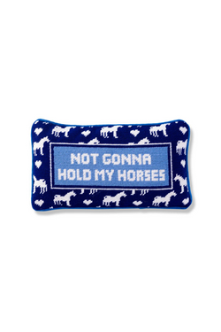 Hold My Horses Needlepoint Pillow