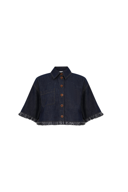 Rhiannon Fringe Denim Shirt