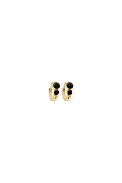 Classic Gigi Hoops Yellow Gold - Black