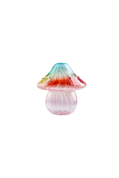 Multi Color Mini Glass Mushroom Vase