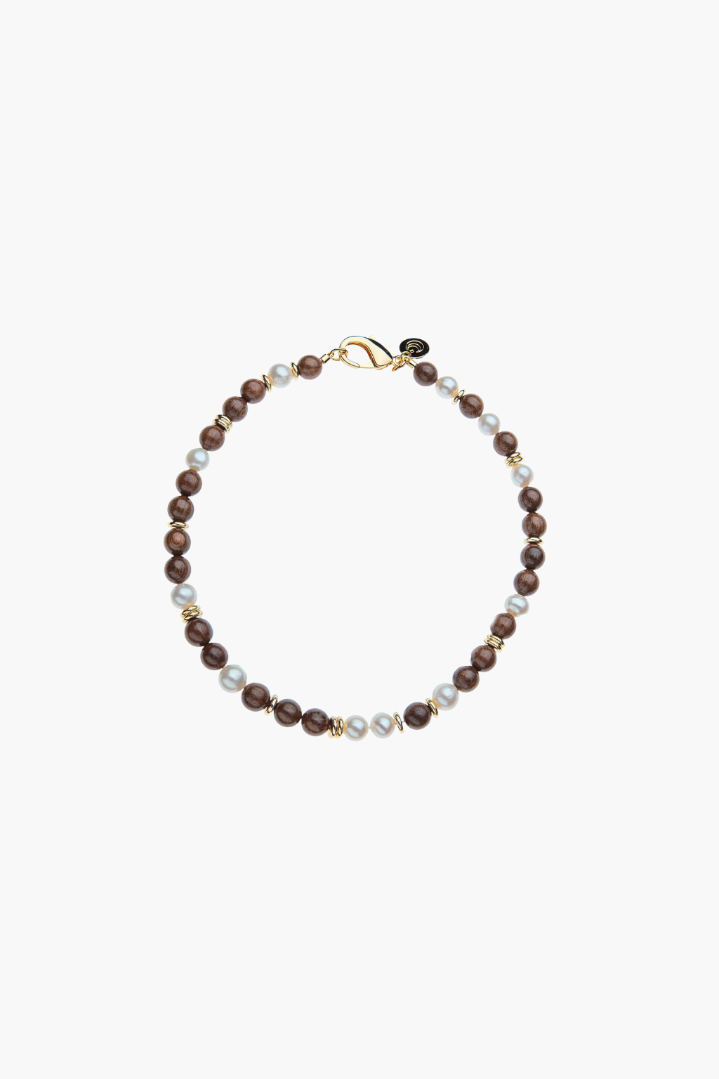 Wood and Pearl Statement Necklace