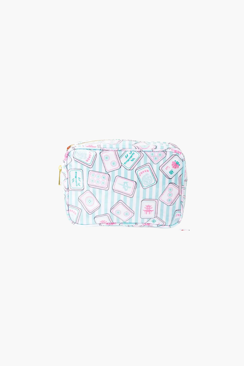 Mahjong Stripe Clear Coated Rectangular Cosmetic Case