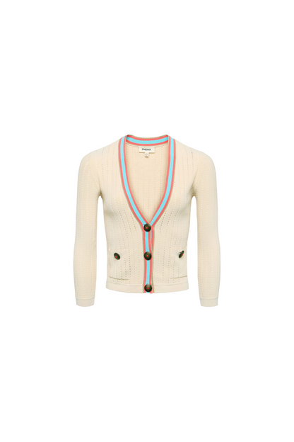Irvin Pointelle Knit Cardigan