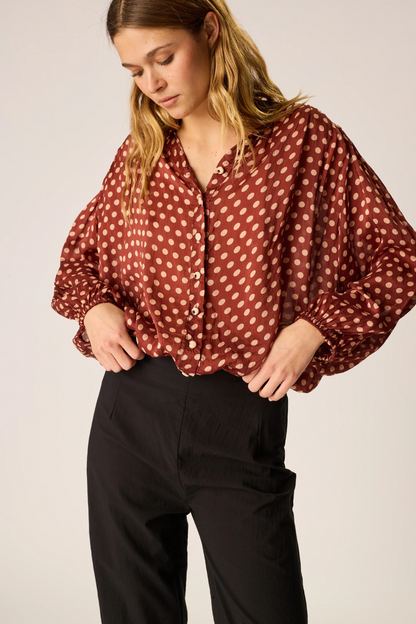 Rayon Print Iris Top