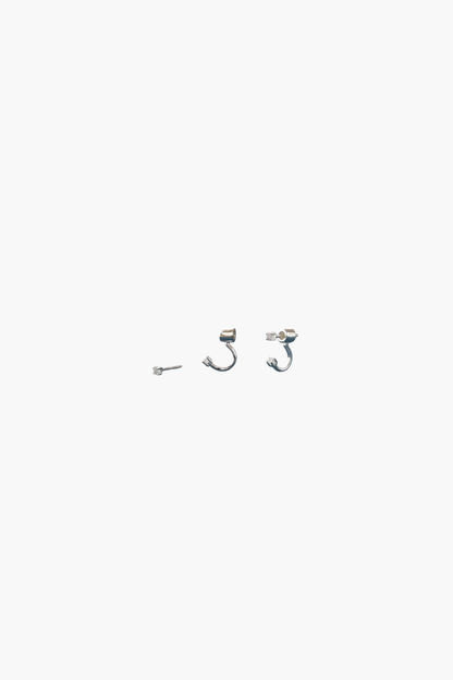 Petite Crystal Arc Earring Jackets -  Sterling Silver