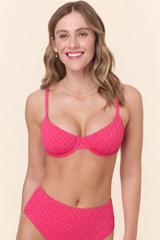 The Bermuda Bikini Top - Eyelet