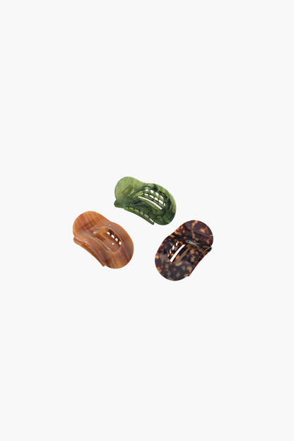 Oval Flat Lay Claw Clip