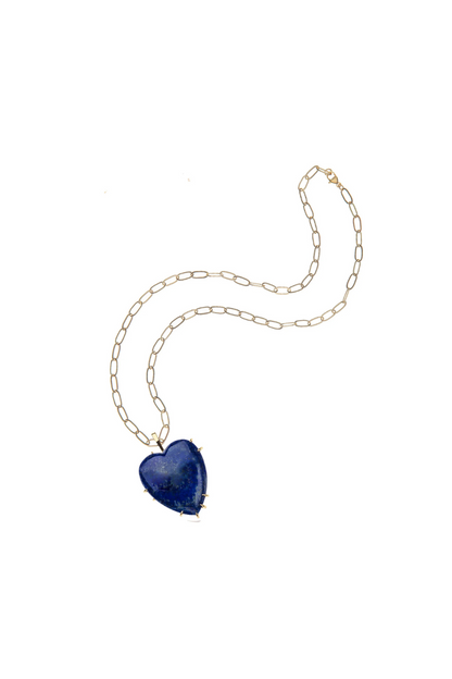LOVE Carry Your Heart Lapis Pendant Necklace - TRAY SHOW